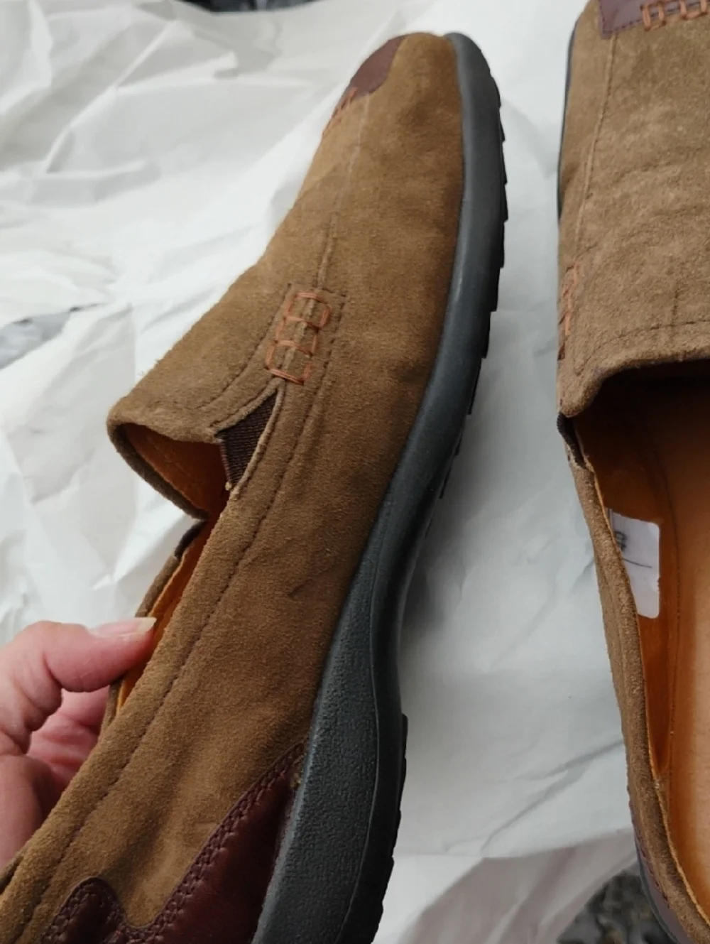 NWOT pring Step Suede Slip-On Loafers in Tan/Brown (D-56) - Picture 7 of 10